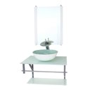 Ver imagem 1 de GABINETE DE VIDRO PARA BANHEIRO 60CM AC CUBA REDONDA BRANCO FULL
