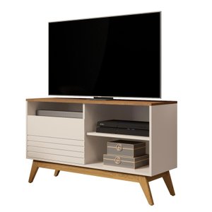 Rack Germai Fenix Retro TV Ate 42 Polegadas 1 Porta:Off White/Freijo