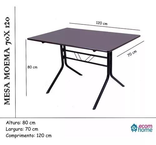 Jogo Mesa 1,20x70 Preta para Sorveterias e Restaurantes com 4 Cadeiras Iso Azul - 3