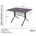 Ver imagem 4 de Jogo Mesa 1,20x70 Preta para Sorveterias e Restaurantes com 4 Cadeiras Iso Azul