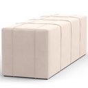 Ver imagem 7 de Puff Decorativo Living Sala de Estar 195 cm Roma W01 Suede Bege - Lyam Lyam Decor
