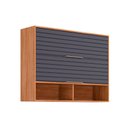 Ver imagem 1 de Armário Aéreo Cozinha Modulado Esplendida C/ 2 Portas Basculantes 120cm Cinamomo/titanium - Mgm