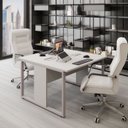 Ver imagem 1 de Mesa de Trabalho para Escritório 2 Lugares Cinza 1,20m F5
