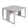 Mesa de Trabalho para Escritório 2 Lugares Cinza 1,20m F5 - 2