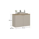 Ver imagem 6 de Gabinete de Banheiro com Cuba Nature Estilare 90cm