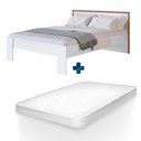 Ver imagem 2 de Cama Casal Moderna com Colchão Branco Lomita Shop Jm