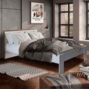 Ver imagem 1 de Cama Casal Moderna com Colchão Branco Lomita Shop Jm