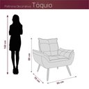 Ver imagem 2 de Poltrona Decorativa Tóquio 1 Lugar Suede Cinza Matrix