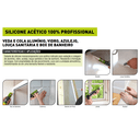 Ver imagem 2 de Silicone 280ml Acético Cinza Profissional Unipega