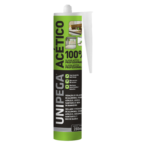 Silicone 280ml Acético Cinza Profissional Unipega