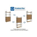 Ver imagem 3 de Estante Livreiro de Escritório Industrial Alta Li041 C/ 2 Portas 72x151cm Canela/branco -