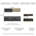 Ver imagem 5 de Armário De Cozinha Compacta 4 Peças Mp3696.898 Veneza Multimóveis Preto