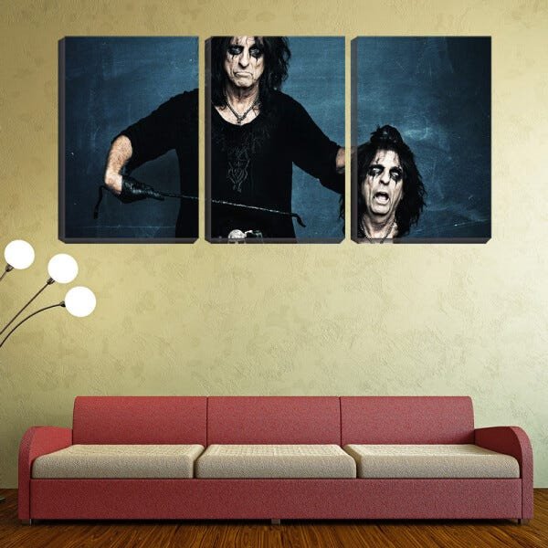 Quadro canvas 55x110 cabeça alice cooper - 2