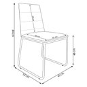 Ver imagem 5 de Kit 6 Cadeiras de Jantar Estofada Lille Base Gold Veludo Azul Marinho - Montanaris Decor