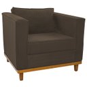 Ver imagem 6 de Kit Sofá 2 Lugares e Poltrona Europa Suede Doce Sonho Móveis - Marrom