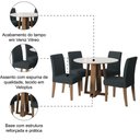 Ver imagem 4 de Conjunto de Mesa Sala de Jantar Athenas Redonda 1,03m 4 Cadeiras Trieste Cedro Off White Chumbo