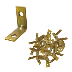 Suporte Cantoneira L 35x35mm Aço 4 Furos Kit 25pçs - Nv691