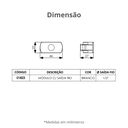 Ver imagem 2 de 10 Unidades Módulo Modelo com Saída de Fio para Tomada Cor Branco Durín