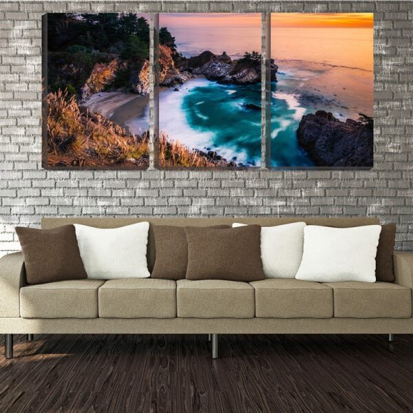 Quadro canvas 30x66 vista do mar de cima do morro - 2