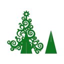 Ver imagem 1 de Árvore de Natal com Arabescos 25cmx30cm - Cria Arte Laser Verde