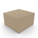 Ver imagem 4 de Conjunto de Sofá Fibra Sintética Taipa Quadrado - 1 Sofá 3L + 2 Poltronas + 1 Mesa Centro - Tecido E
