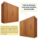 Ver imagem 6 de Guarda Roupa Casal 6 Portas Munique Ripado Yescasa Marrom/Cinamomo