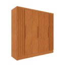 Ver imagem 3 de Guarda Roupa Casal 6 Portas Munique Ripado Yescasa Marrom/Cinamomo