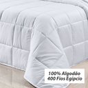 Ver imagem 2 de Kit Edredom 400 Fios Egípcio Dupla Face King Size Branco 100% Algodão 3 Peças