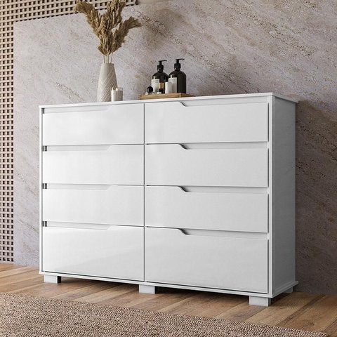 Cômoda Gaveteiro Georgia Branco Brilho - Moval