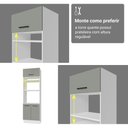 Ver imagem 3 de Armário de Cozinha Completa Agata 9 Portas 3 Gavetas MDP 270cm Branco e Cinza