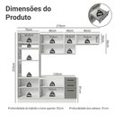 Ver imagem 7 de Armário de Cozinha Completa Agata 9 Portas 3 Gavetas MDP 270cm Branco e Cinza