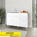 Ver imagem 6 de Balcao sem Tampo para Pia 120cm 9430 Branco Mobbs