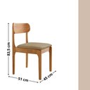 Ver imagem 3 de Sala de Jantar Mesa Star, 180cm Tampo Laminado Barril e 6 Cadeiras Moderna Mobilia