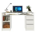 Ver imagem 5 de Escrivaninha 1 Porta e 3 Gavetas Madesa Chicago Branco Cor:branco