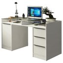 Ver imagem 3 de Escrivaninha 1 Porta e 3 Gavetas Madesa Chicago Branco Cor:branco