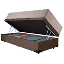 Ver imagem 3 de Cama Box Baú Suede Solteiro + Colchão Sereneprime Molas Ensacadas 88x188x69 Marrom