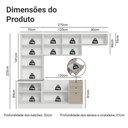 Ver imagem 3 de Armário de Cozinha Completa 270 cm Branco/Crema Vik Madesa 05
