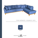 Ver mais imagens de Sofá Canto Pierri | Base de Madeira & Acquablock - 300x200cm - Índigo 306