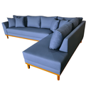 Ver imagem 4 de Sofá Canto Pierri | Base de Madeira & Acquablock - 300x200cm - Índigo 306