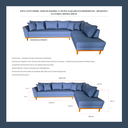 Ver imagem 7 de Sofá Canto Pierri | Base de Madeira & Acquablock - 300x200cm - Índigo 306