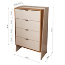 Ver imagem 3 de Cômoda Aurora Quarto com 4 Gavetas Off White/naturale