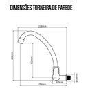 Ver imagem 4 de Torneira de Parede Tivolli Preta com Cromado - Herc