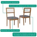 Ver imagem 5 de Mesa de Jantar Redonda Acerola com 4 Cadeiras Estofadas Palmas Linho Grafite Ornar