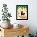 Ver imagem 2 de Quadro Banheiro Dachshunds na Banheira 33x24cm - com Vidro:moldura Preta