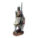 Ver imagem 2 de Cavaleiro Medieval Templario com Escudo 00066 Prateado