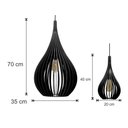 Ver imagem 7 de Lustre Pendente para Sala Pé Direito Duplo Rain Preto