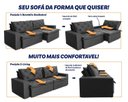 Ver imagem 5 de Sofá Cama Retrátil Reclinável 2,50m Bangkok Suede Velut Cinza Molas no Assento - King House