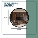 Ver imagem 3 de Espelheira Redondo 40cm Moldura Alumínio Basic