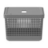 Cesto Caixa Organizadora Grid 20lts com Tampa ou Martiplast Cor:cinza - 6