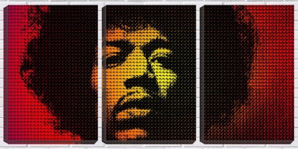Quadro canvas 68x126 Jimi Hendrix miniaturas - 1
